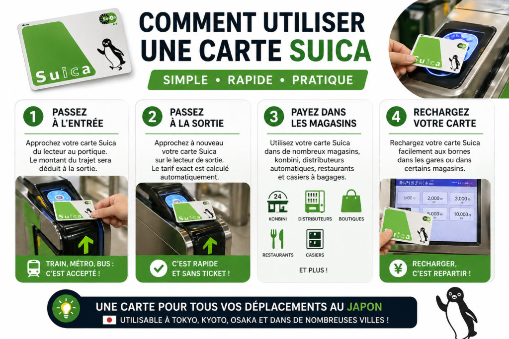 Carte Suica 2026 : où l’acheter, comment l’utiliser et la recharger au Japon 2 comment utiliser une carte Suica au Japon en 2026 pour transport et paiement